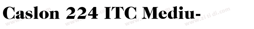 Caslon 224 ITC Mediu字体转换